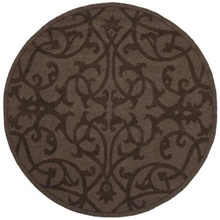 Safavieh Impressions Hand Loomed Round Rug- Brown- 5 x 5 ft. IM341A-5R